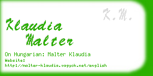klaudia malter business card